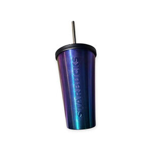 Starbucks 16oz Iridescent Stainless Steel Tumbler with Straw Reusable Cup